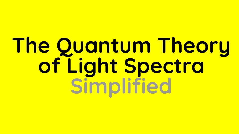 The Quantum Theory Of Line-Spectra