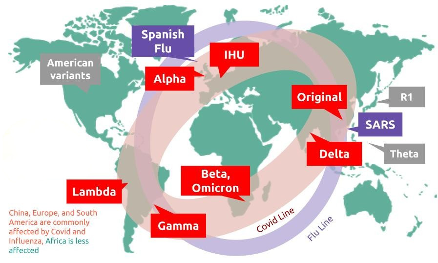 The Covid Line and Flu Line