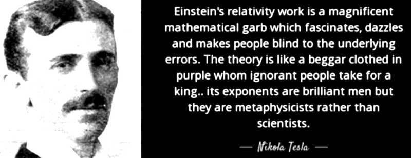 Nikola Tesla bashing Einstein